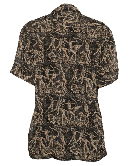 Vivienne Westwood Black Camp Semi-sheer Shirt for men