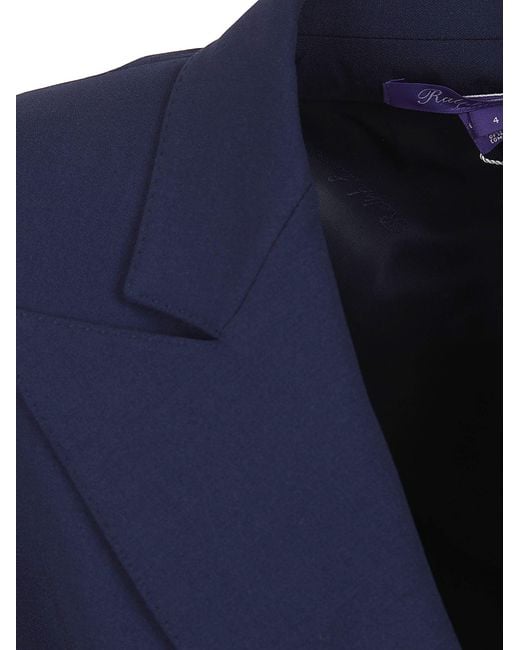 Ralph Lauren Blue Camden-Lined-Jacket Wool Elastane Giacca