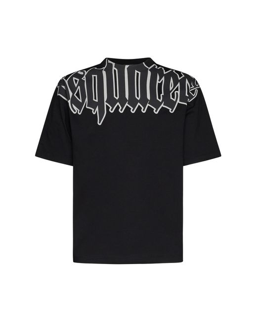 DSquared² Black Logo Cotton T-shirt for men