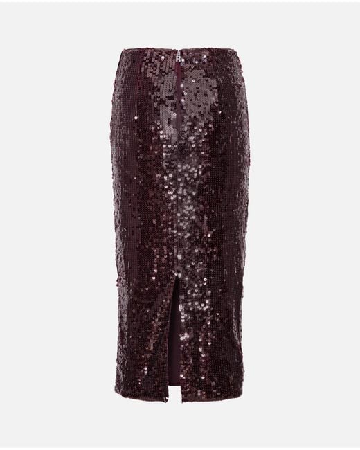 ROTATE BIRGER CHRISTENSEN Brown Sequins Skirt