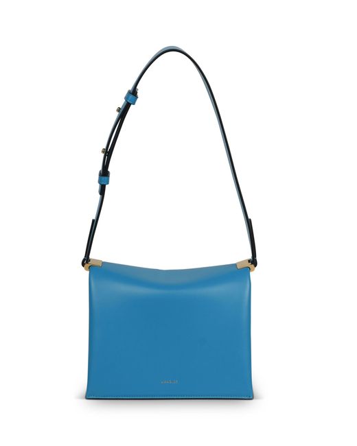 Wandler Blue Uma Box Leather Shoulder Bag