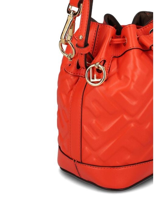 Fendi Red "mon Tresor" Bucket Bag