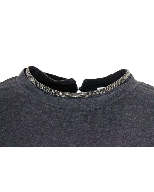 Brunello Cucinelli Black Short-Sleeved T-Shirt
