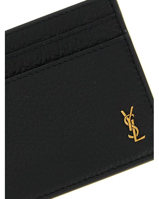Saint Laurent Black 'Tiny Cassandre' Card Holder for men