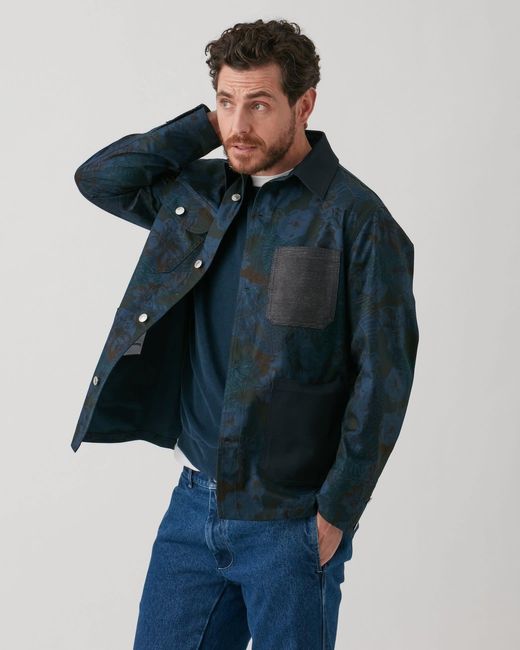 Doppiaa Blue Aapice Printed Jacket for men