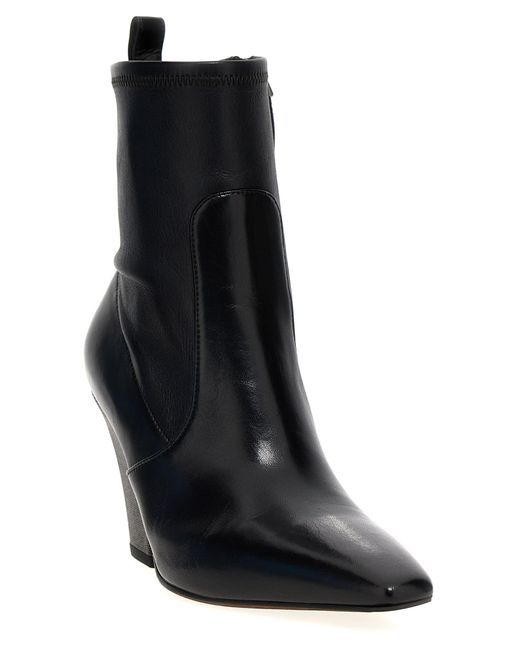 Brunello Cucinelli Black Jewel Heel Ankle Boots
