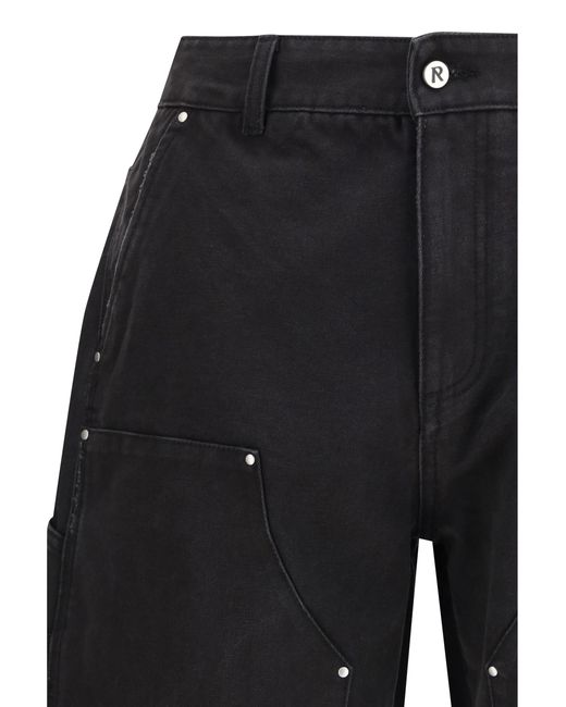 Represent Black Worker Pants Cotton for men