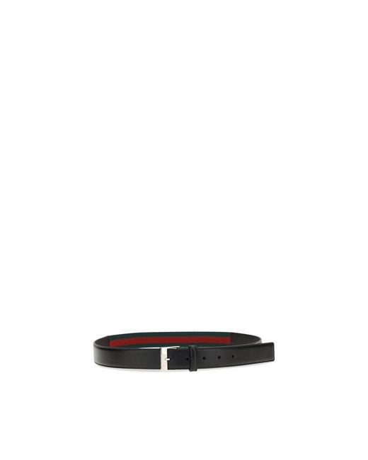 Gucci Black Calf Leather Bos Taurus Regular Belt for men