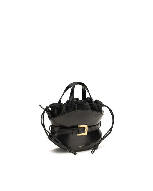 Balmain Black Calf Leather Bos Taurus Shoulder Bag