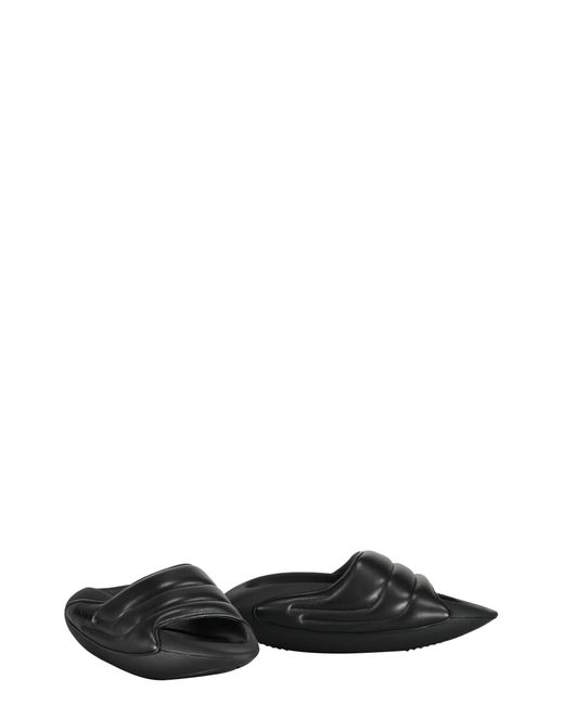 Balmain Black Leather Slides