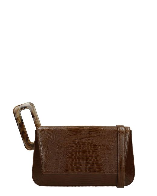 Mlouye Studio Hand Bag In Brown Leather