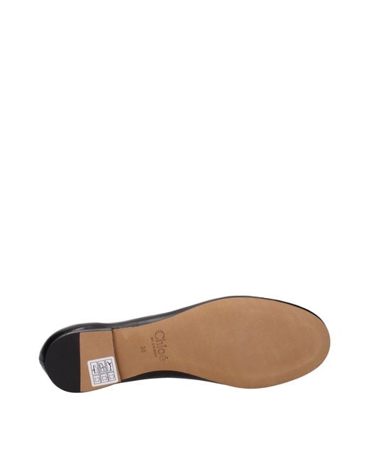 Chloé Black Leather Ballet Flats