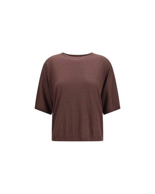 Brunello Cucinelli Brown Purple Cashmere Sweater