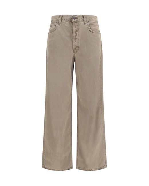 Agolde Gray Nanci Silk Pants Cotton