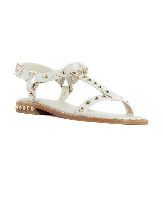 Ash White Leather Patsy Sandals