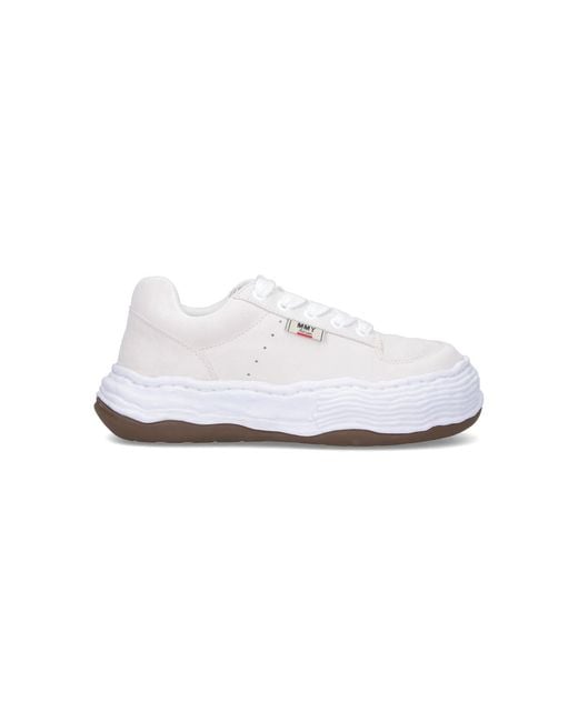 Maison Mihara Yasuhiro White Light & Natural Cow Leather Sneakers