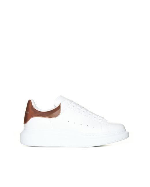Alexander McQueen White And Caramel Oversized Sneakers