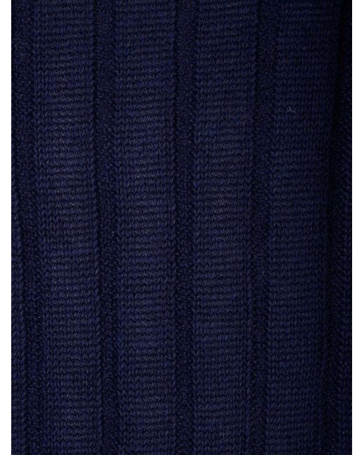 Brunello Cucinelli Blue Ribbed-knit T-shirt for men