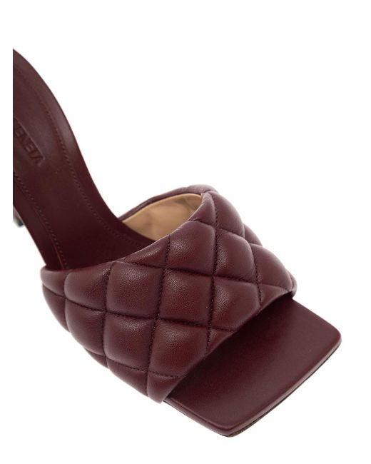 Bottega Veneta Purple Padded Heeled Sandal Nappa Matelasse