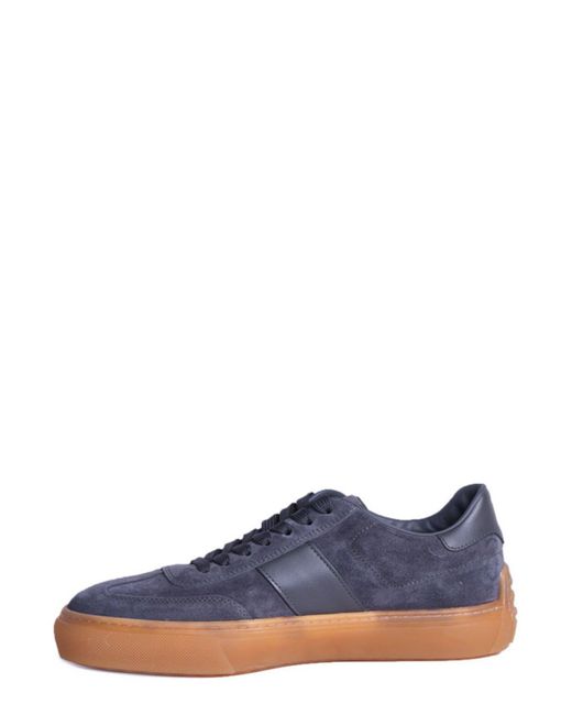 Tod's Blue Logo-embossed Lace-up Sneakers for men