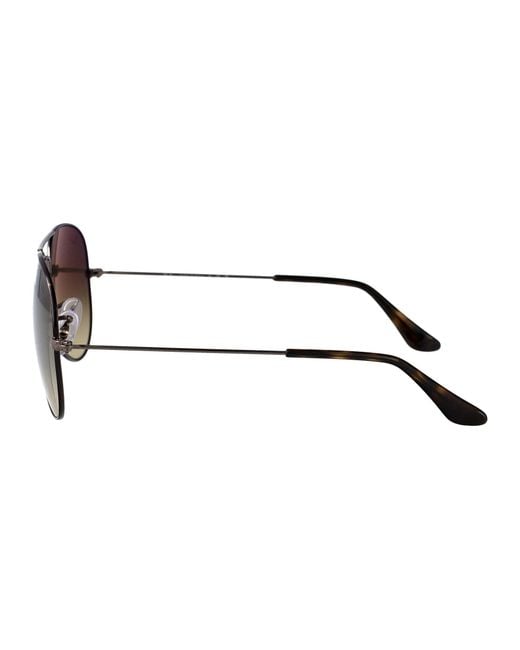 Ray-Ban Multicolor Sunglasses Aviator Gunmetal Metal