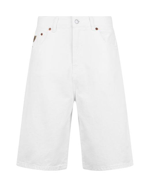 Lois White Denim Shorts Cotton