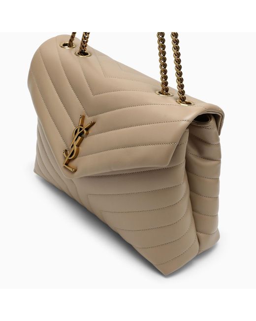 YSL Loulou Medium Shoulder Bag - Natural Tan Color - 100% Authentic