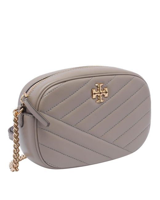 Tory Burch Gray Kira Chevron Crossbody Bag