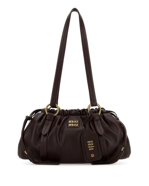 【MiuMiu】Joie nappa leather bag ジョア ナッパ レザーバッグ Black Joie Nappa Leather Bag | Miu Miu
