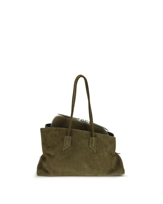 The Attico Green La Passeggiata Shoulder Bag Calf Leather Bos Taurus