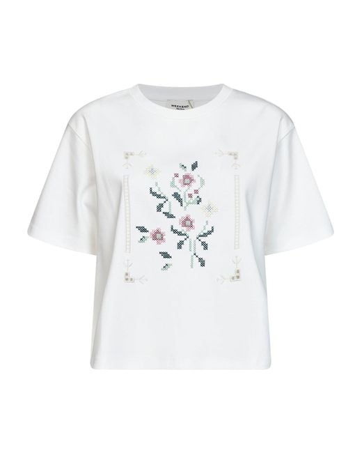 Weekend by Maxmara White T-Shirt Wkdsala Jersey Cotton T-Shirts & Jerseys