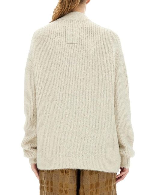 Uma Wang Natural Cardigan Wool Blend Polyamide Jumpers