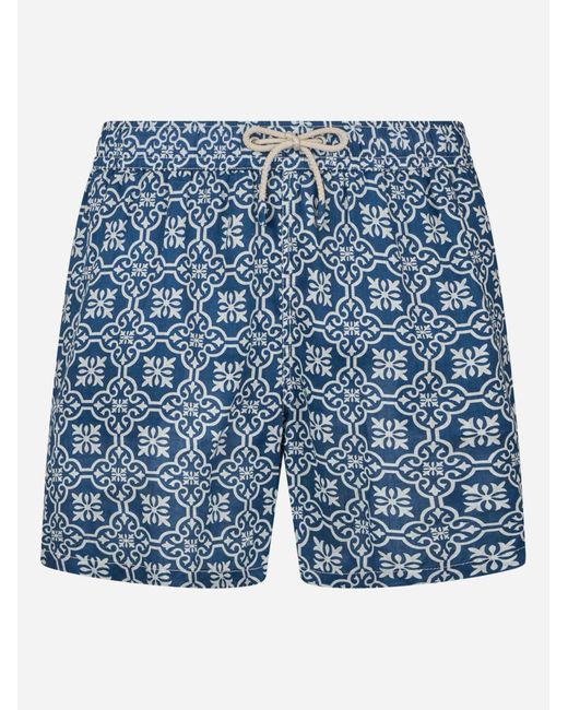 MC2 SAINT BARTH Men Swim Shorts Gustavia Placed Print Post Card main image 1