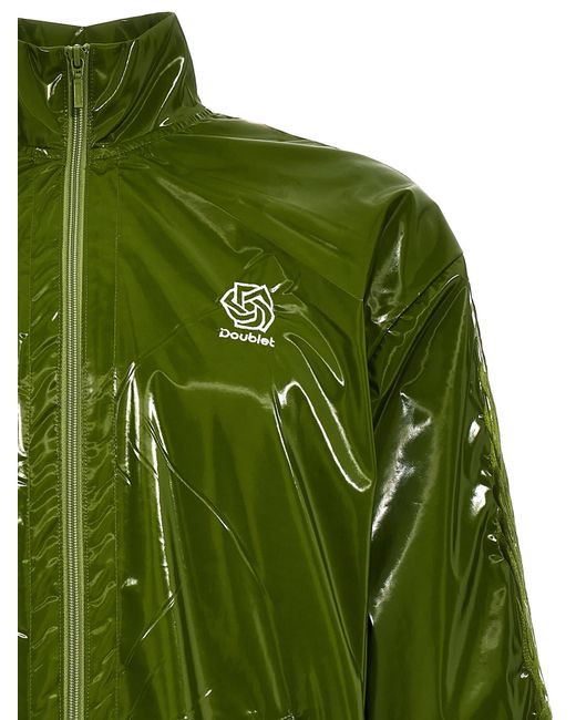 Doublet Green Laminate Track Jacket for men
