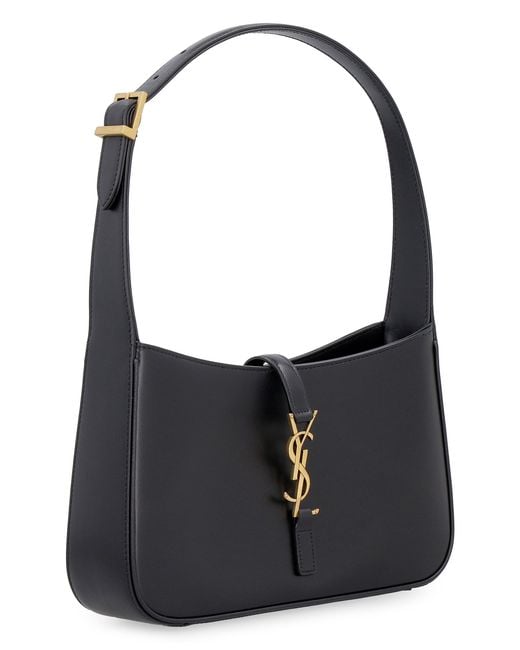 Saint Laurent Black Leather Shoulder Bag Le 5 À 7 Calf Handbags