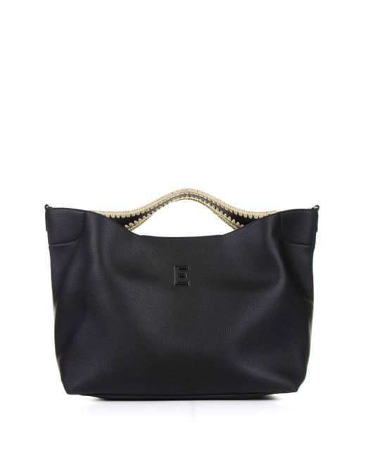 ERMANNO FIRENZE Black Rachele Large Leather Handbag