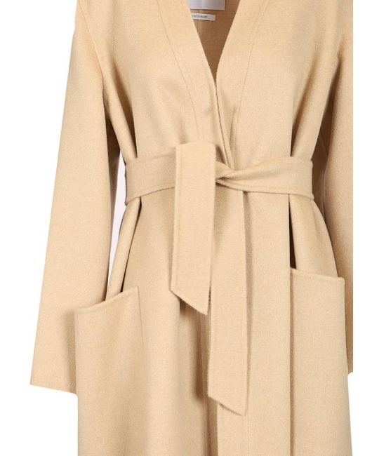 Max Mara Natural Camel Dressing Gown Coat