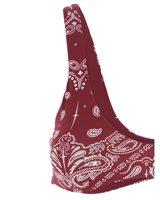 VENUJA Red High Cut Bikini With Brazilian Bottoms And All-Over Print