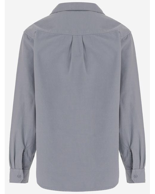 Carhartt Gray Cotton Shirt With Logo for men