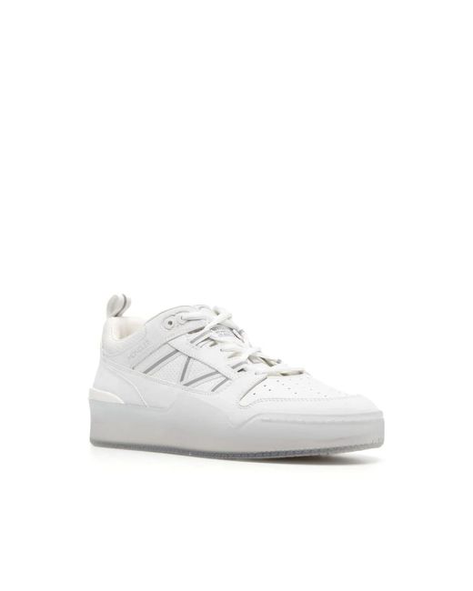 Moncler White Pivot Low-Top Sneakers
