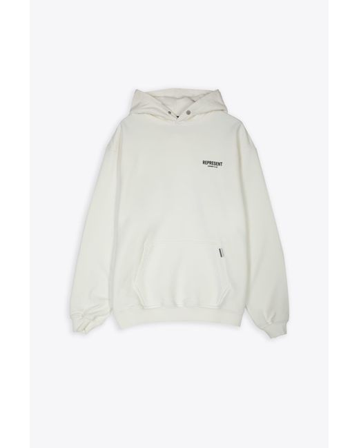 Represent White Owners Club Hoodie Cotton Hoodie With Logo for men