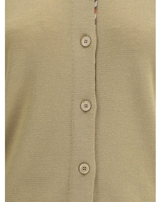 Burberry Natural Knit Cardigan Wool