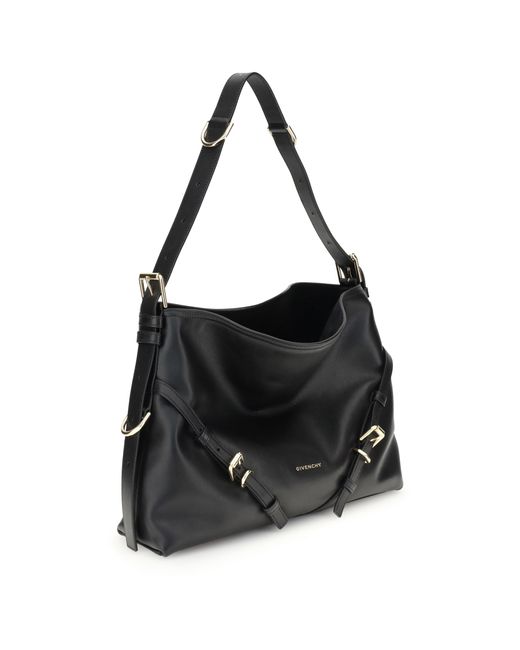Givenchy Black Voyou Shoulder Bag Medium Calf Leather Bos Taurus Handbags