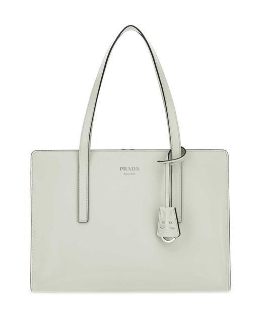 Prada White Leather Re-Edition 1995 Shoulder Bag