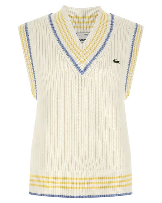 Lacoste Natural Thick Knit Vest for men