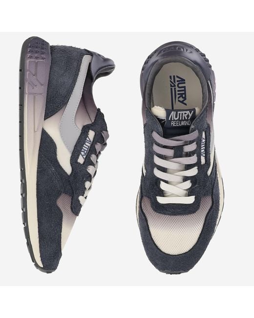 Autry Blue Sneakers Reelwind Leather Trainers for men
