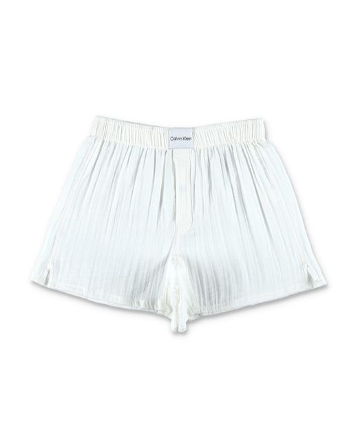 Calvin Klein White Pyjama Shorts