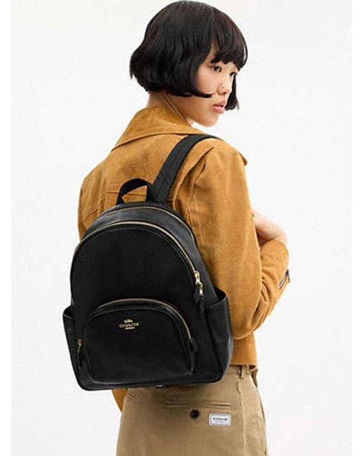 COACH Black Backpack Pebble Leather Bags Backpacks