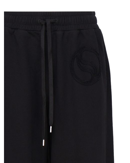 Stella McCartney Black Cotton Drawstring Joggers