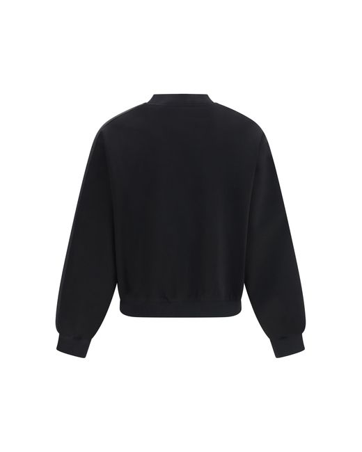 Moose Knuckles Blue Mix Media Crewneck Sweater Cotton; Polyester; Elastane Sweatshirts